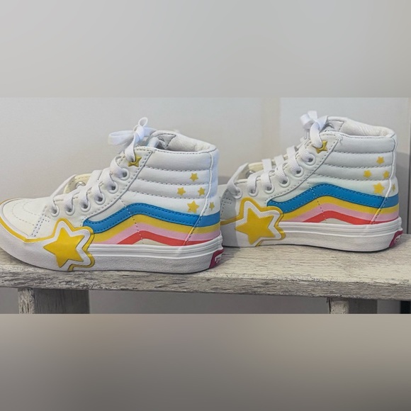 Girls VANS 
SK8-Hi High-Top Rainbow Sneakers - Picture 4 of 5